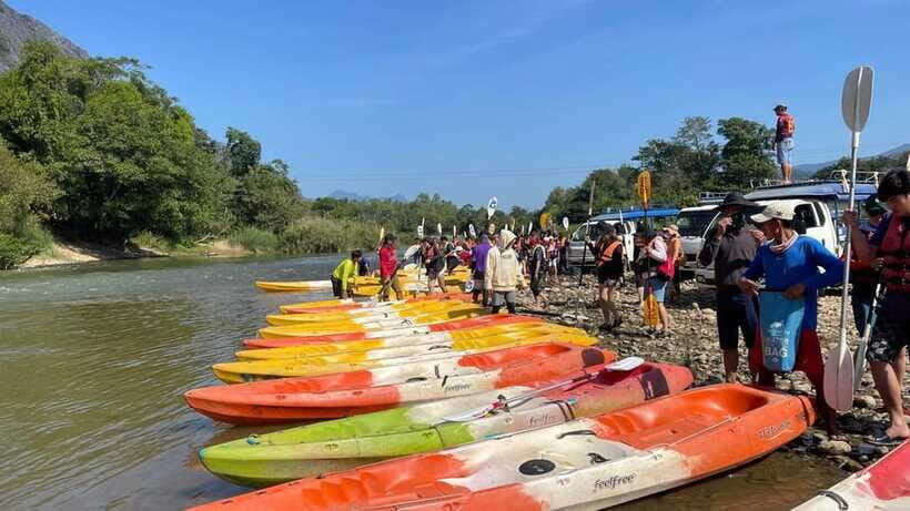 Day Trip Vientiane - VangVieng by Express Train - Nam Song River Long-Tail Boat Ride and Kayaking