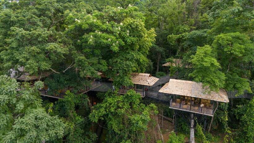 Kuang Si Waterfall, Tree Top Cafe, Ziplining - The Drive and Village Stop: More Than Just a Waterfall