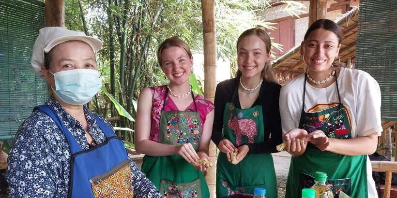 Luang Prabang: Bamboo Experience & Kuang Si Falls Tour - Kuang Si Falls: swim pools, walking time, and the sun-bear rescue center