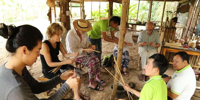 Luang Prabang: Bamboo Weaving Workshop & Cooking Class - Cooking bamboo shoots on real fire: what you’ll make and eat