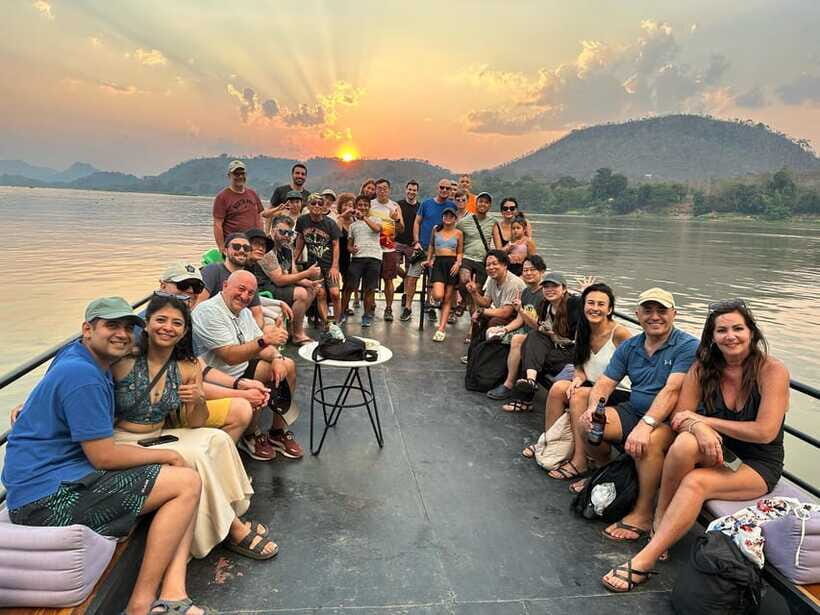 Nong Khiaw to Luang Prabang, Mekong & Nam Ou River Cruise - The sunset Mekong finale into Luang Prabang: how the day really ends