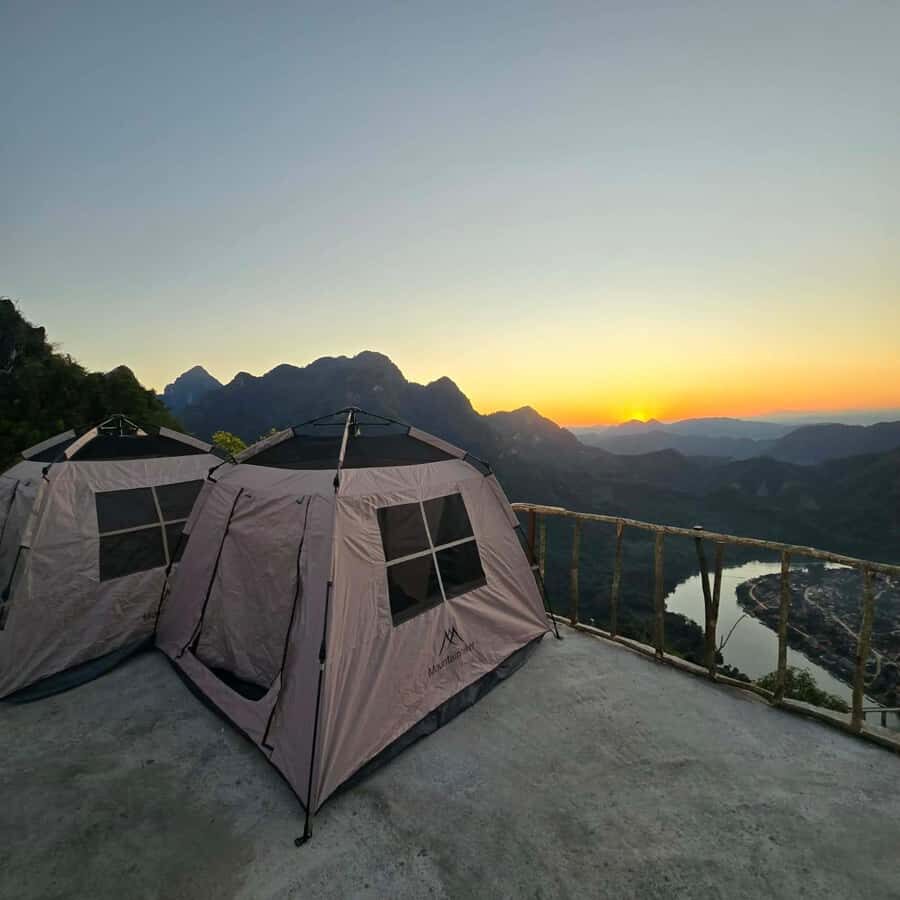 Overnight Camping At nong khiaw view point, 360 view - Why Nong Khiaw’s 360 Viewpoint is Worth the Sweat