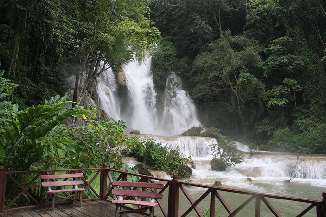 Private Tour Full-day Morning Market, Villages and Scenic Kuang Si Waterfall - Ban Phanom weaving and Wat Siphouthabath sunset