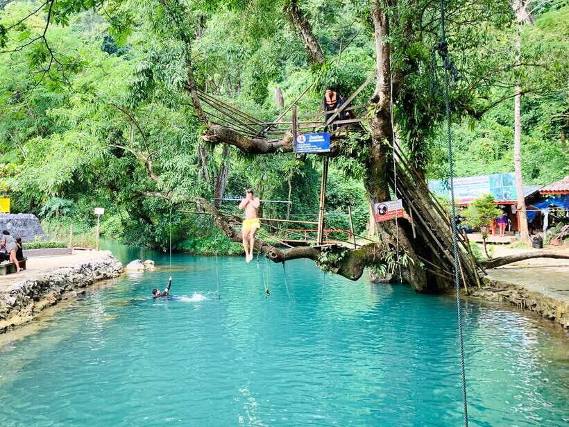 Vang Vieng: Blue Lagoon and Countryside Bike Tour with Lunch - Lunch included: when a meal becomes part of the experience