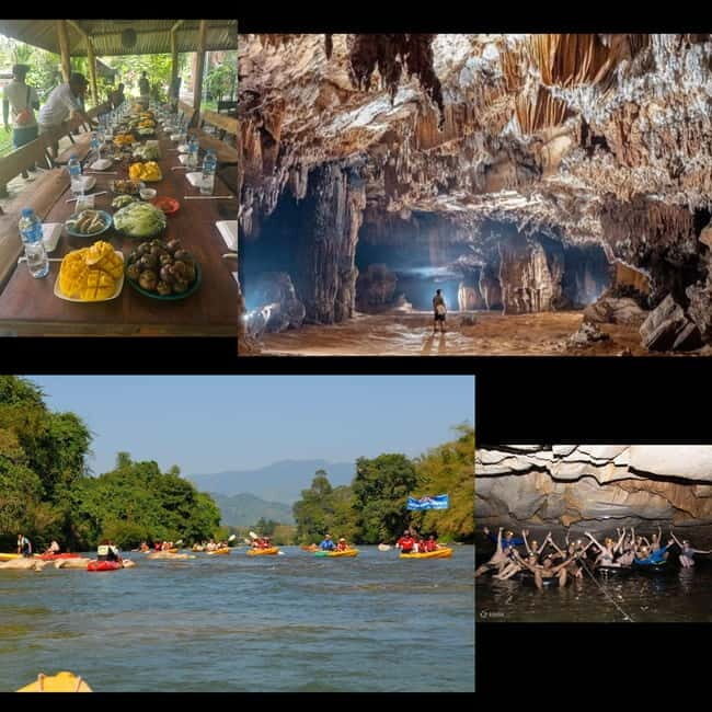 Vang Vieng: Day Tour with Kayaking, Ziplining, and Rafting - Tham Chang Cave Tubing: The Tire Ride Through Fixed Ropes