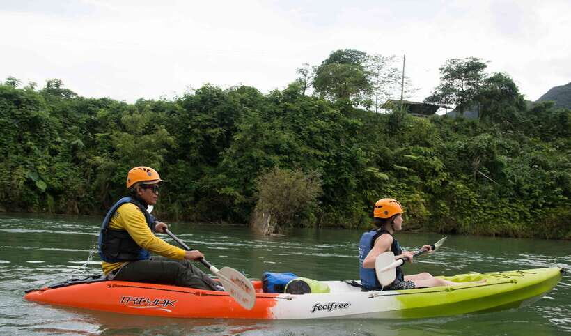 Vang Vieng: Kayaking & Cave Tubing with Zip Line/Blue Lagoon - Tham Nam None Cave Tubing: River History Meets Cold-Wet Fun
