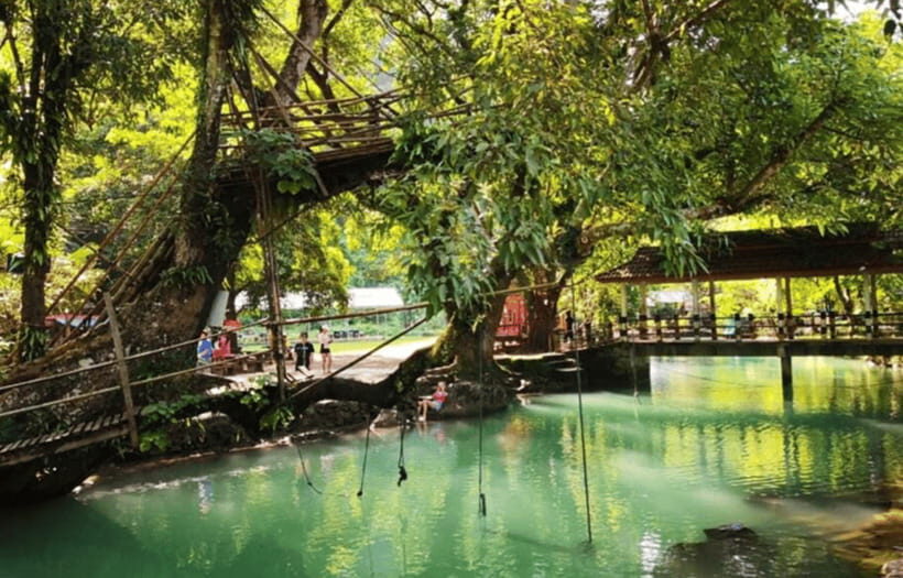 Vang Vieng: Zipline&Water Cave&Tham Chang&Blue Lagoon 1 - Blue Lagoon 1 swim: cooldown in Vang Vieng’s famous pool
