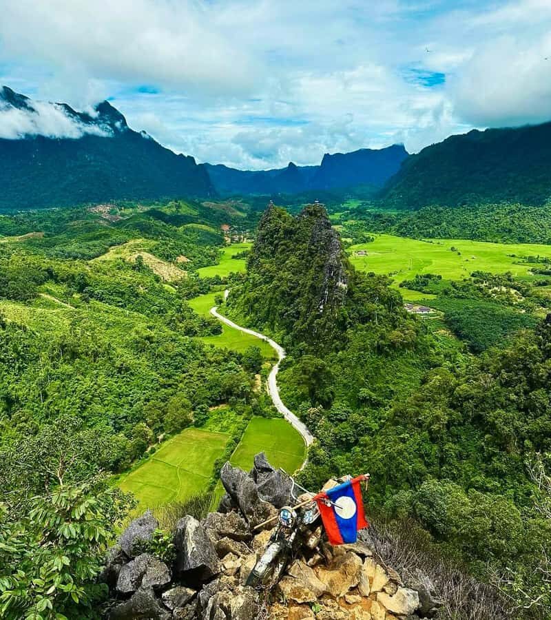 Vangvieng Climbing & Ballon Adventure - Namxai Viewpoint: Where the Scenery Hits First